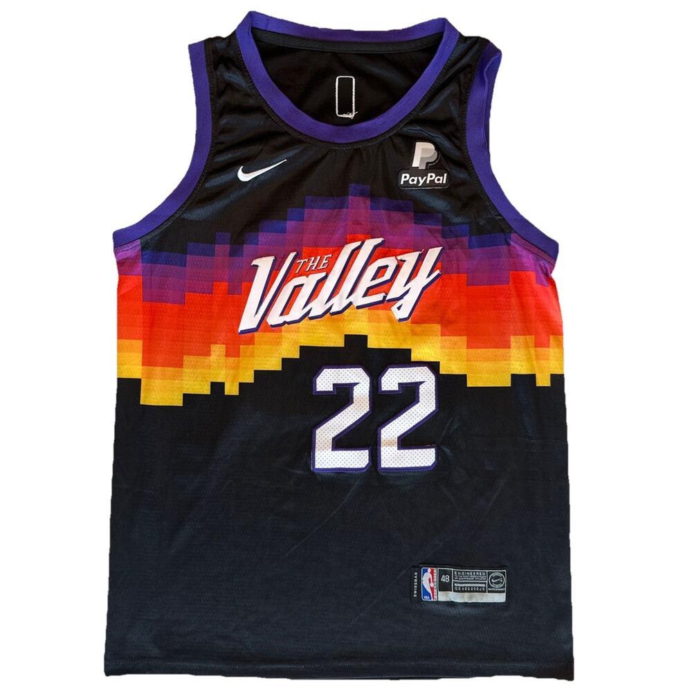 Nike Deandre Ayton #22 Phoenix Suns “The Valley” NBA Authentic Jersey Mens 48 L